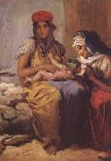 Theodore Chasseriau Femme maure allaitant son enfant et une vieille (mk32) Germany oil painting artist